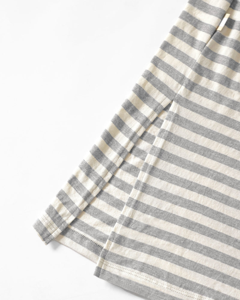 Made in Canada 100% Organic Cotton Midi T-Shirt Dress Natural Stripe – Province of Canada