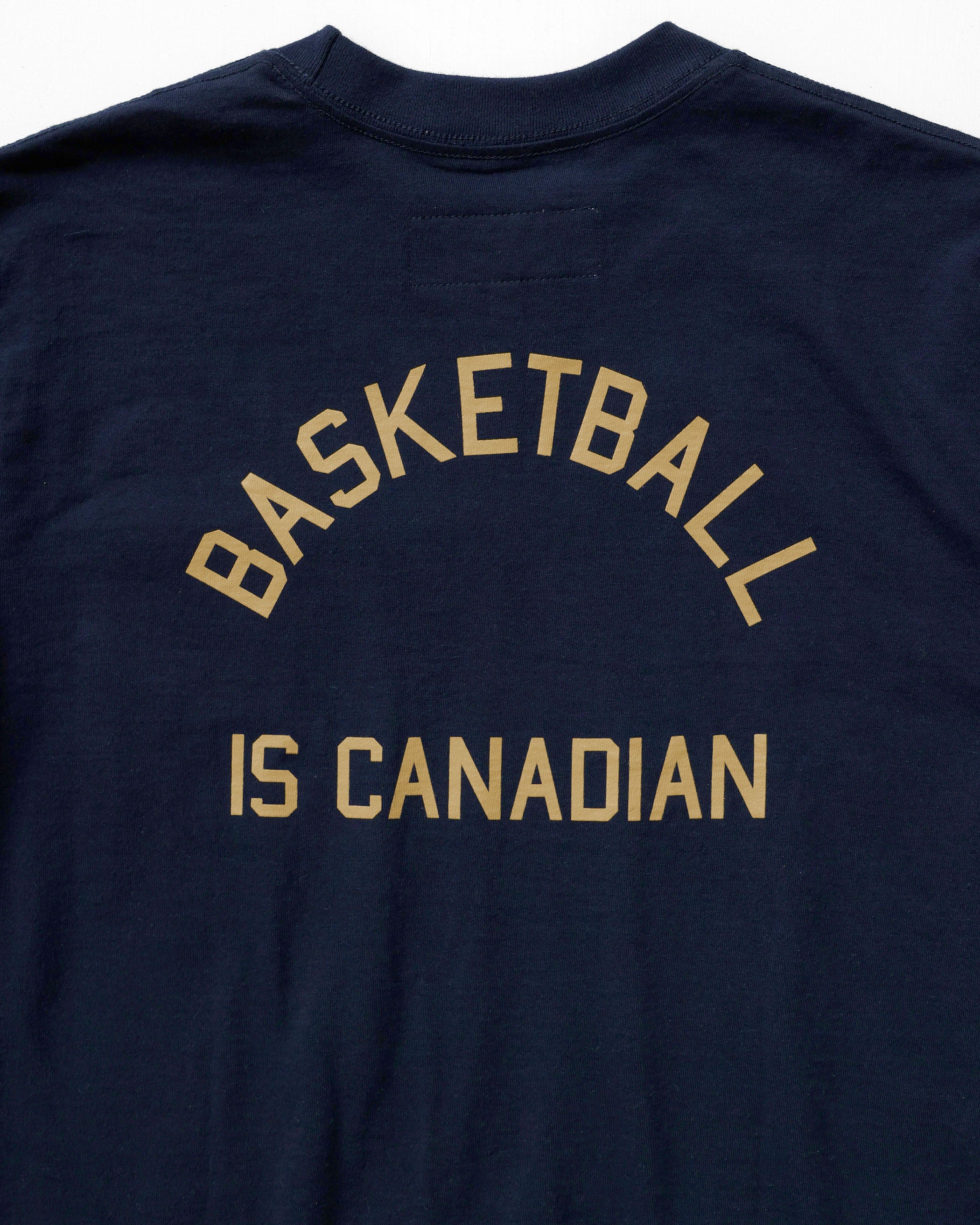 Made in Canada Basketball Long Sleeve Tee Navy - Unisex - Province of Canada