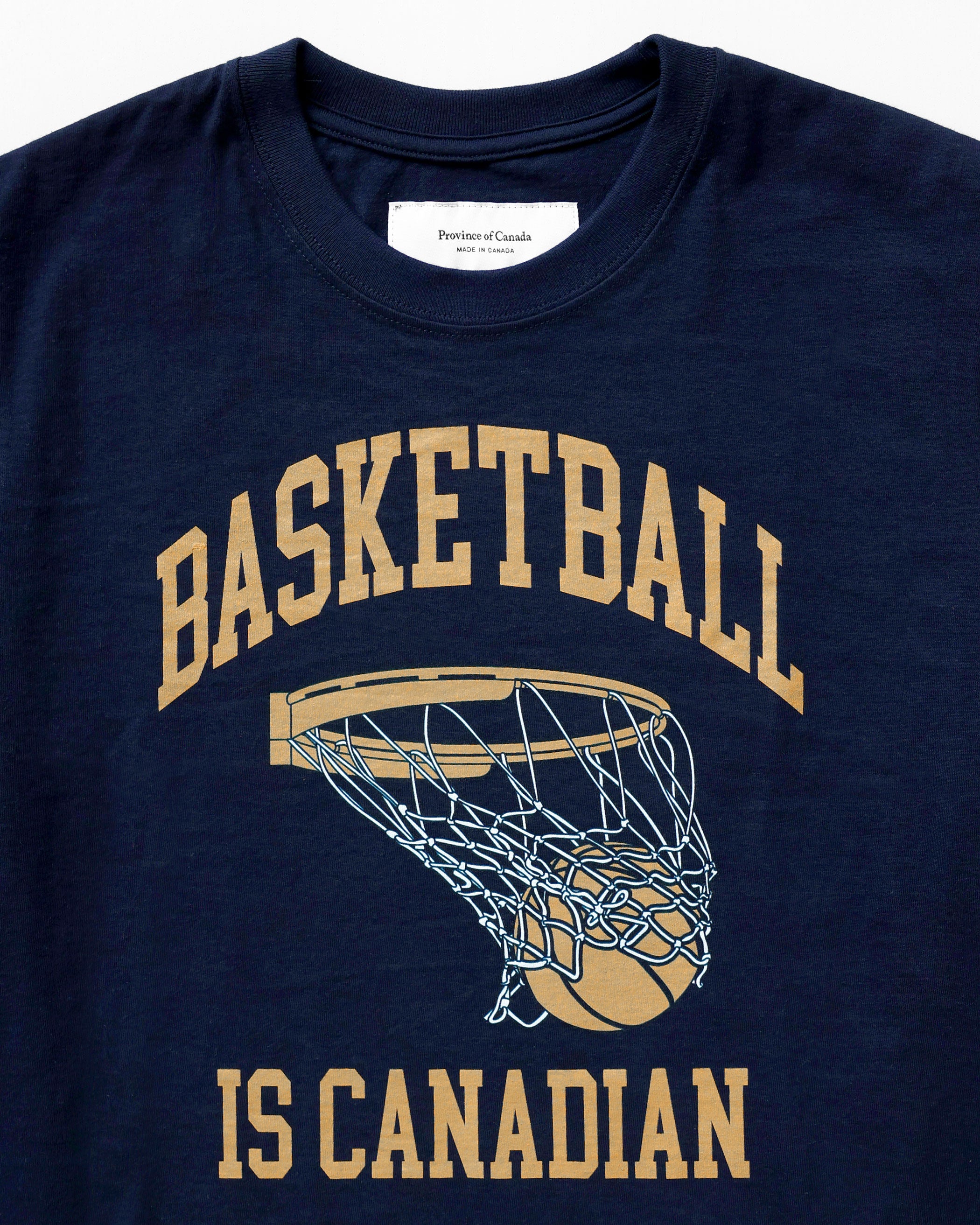 Made in Canada Basketball is Canadian Tee Navy - Unisex - Province of Canada