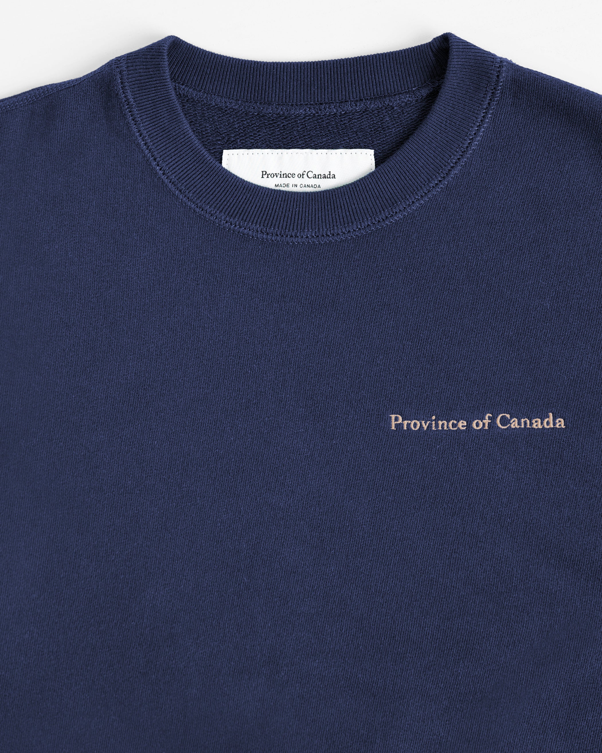 Made in Canada 100% Cotton French Terry Crop Sweatshirt Navy - Province of Canada