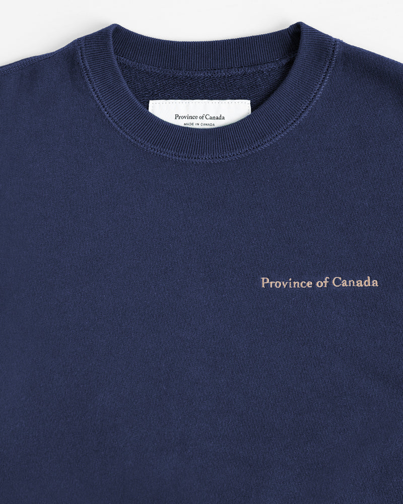 Made in Canada 100% Cotton French Terry Crop Sweatshirt Navy - Province of Canada