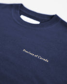 Made in Canada 100% Cotton French Terry Crop Sweatshirt Navy - Province of Canada