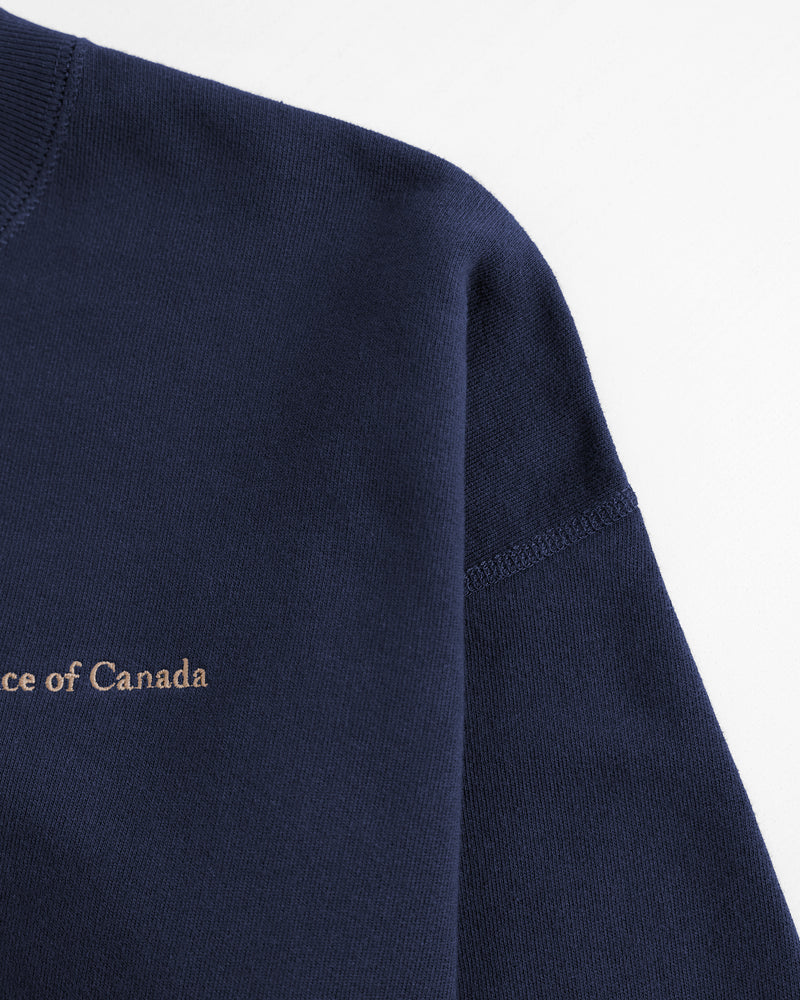 Made in Canada 100% Cotton French Terry Crop Sweatshirt Navy - Province of Canada