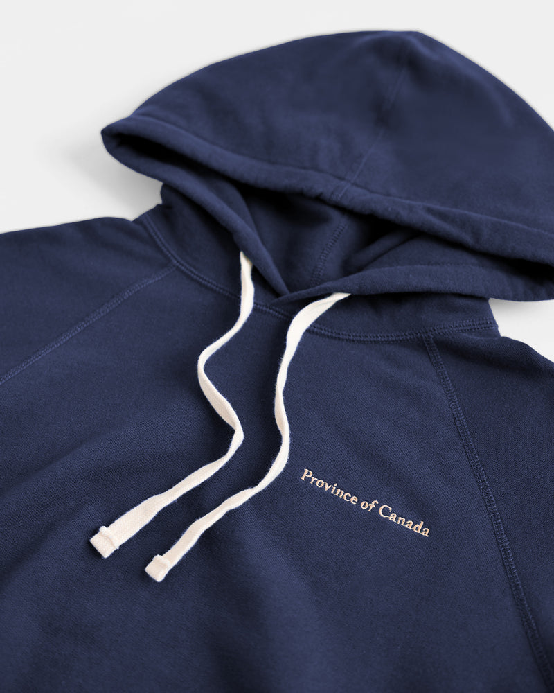 Made in Canada 100% Cotton French Terry Hoodie Navy - Unisex - Province of Canada