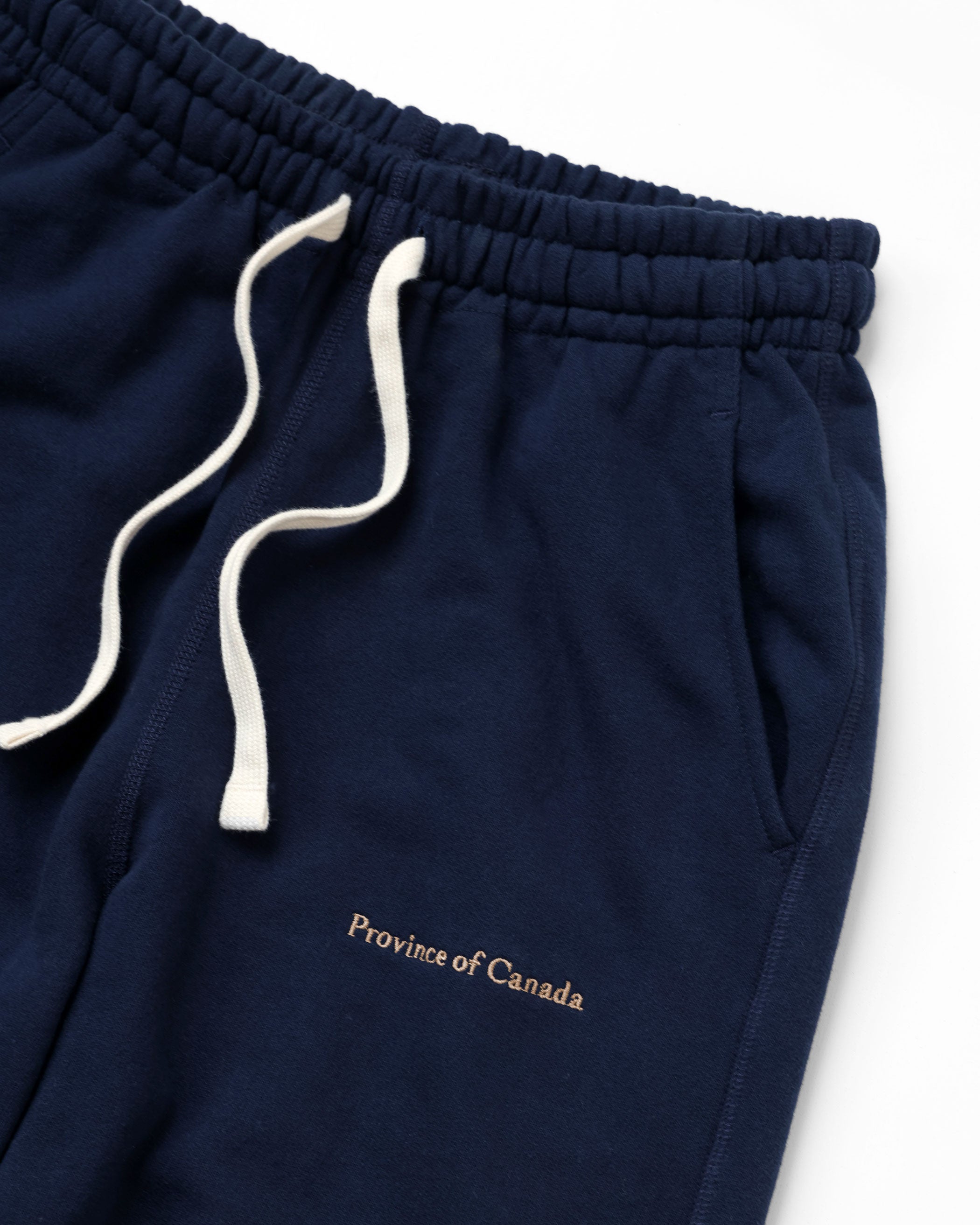 Wide Leg Cropped French Terry Sweatpant Navy - Unisex- Made in