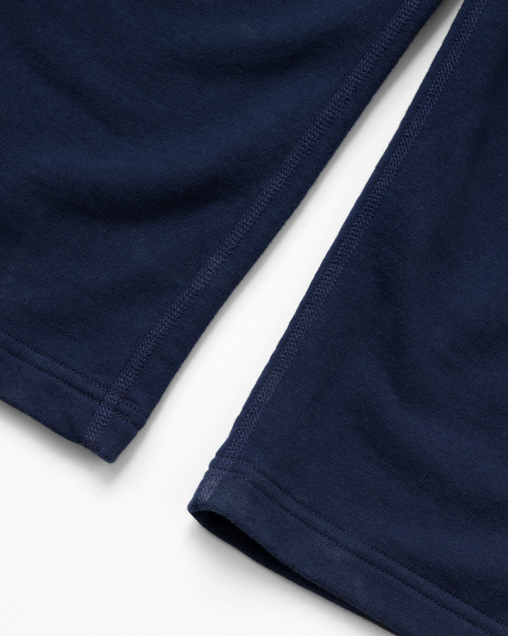 Wide Leg Cropped French Terry Sweatpant Navy - Unisex- Made in