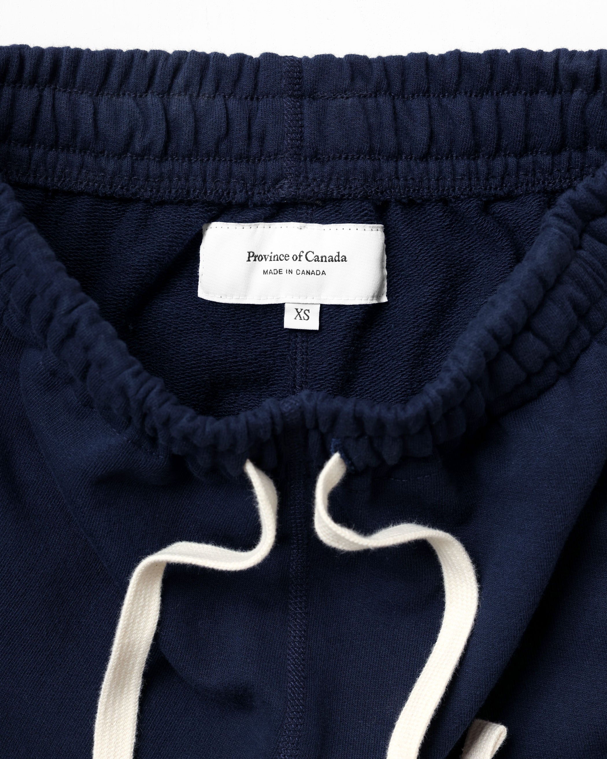 Wide Leg Cropped French Terry Sweatpant Navy - Unisex- Made in