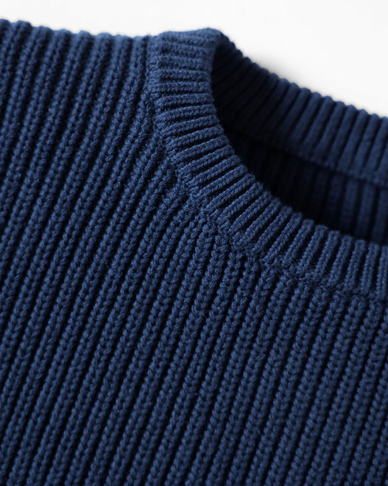 Made in Canada Cotton Knit Sweater Navy - Unisex - Province of Canada