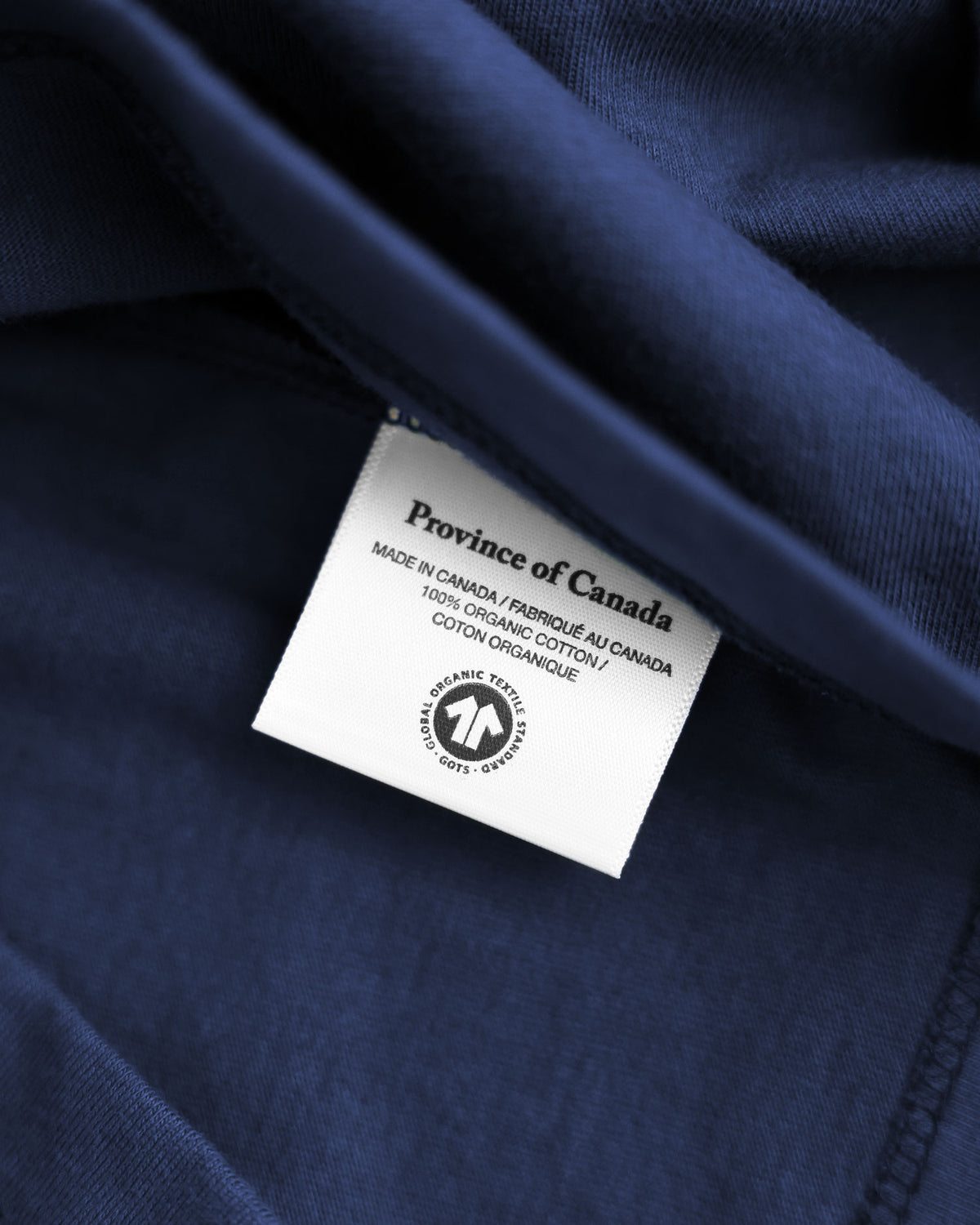 Made in Canada Organic Cotton Heart Tee Navy - Unisex - Province of Canada