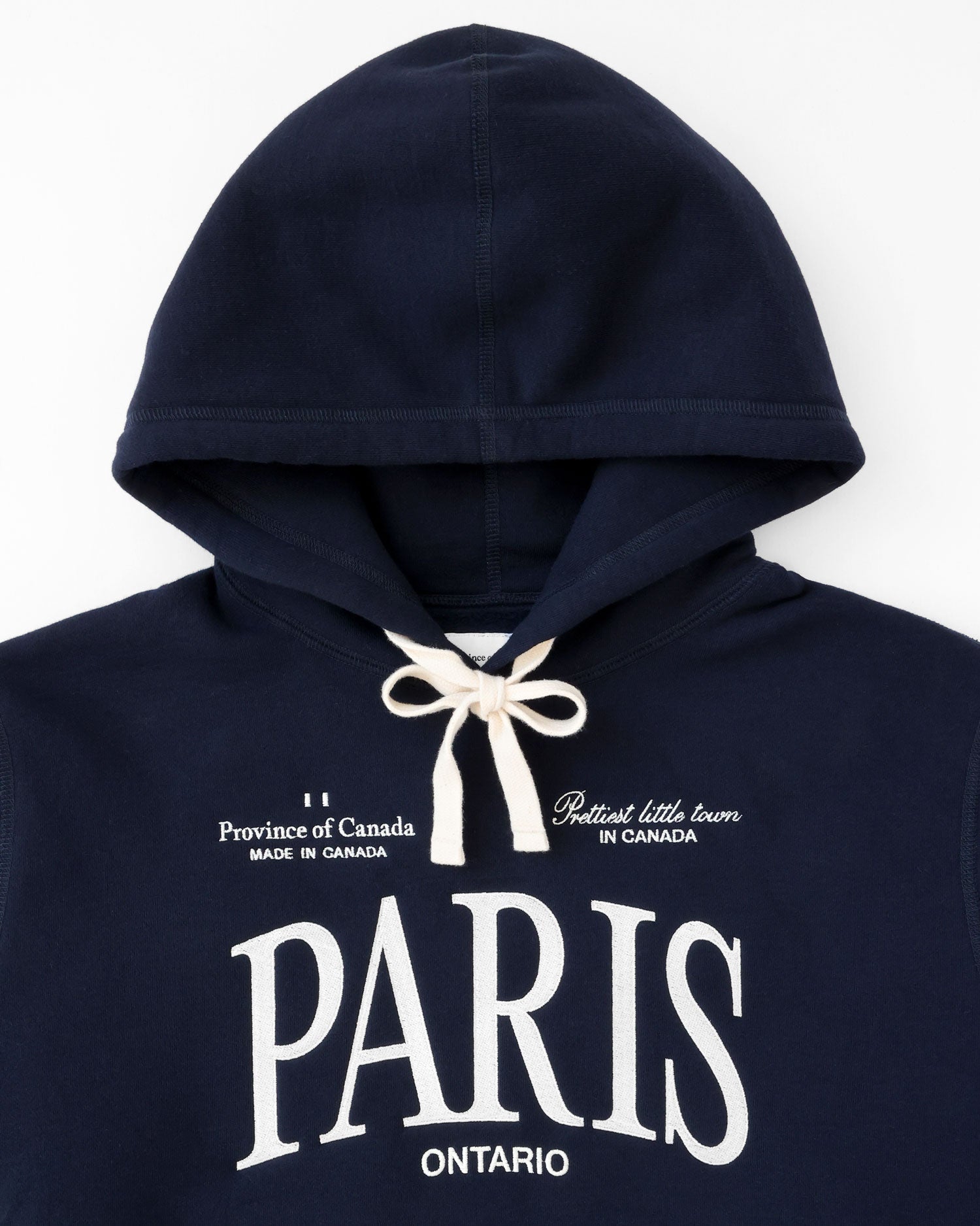 Made in Canada Paris Ontario Fleece Hoodie Navy - Unisex - Province of Canada