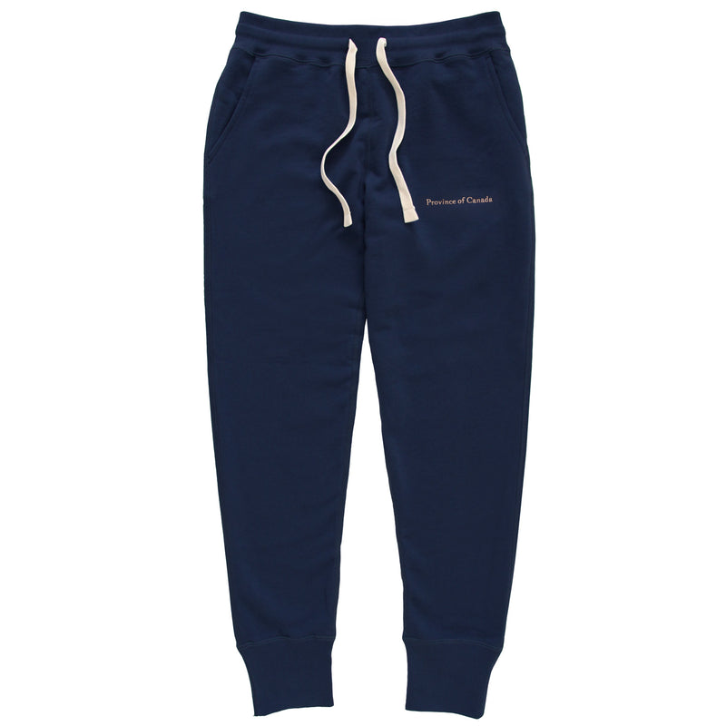 Skinny French Terry Sweatpant Navy - Unisex - Made in Canada - Province of  Canada