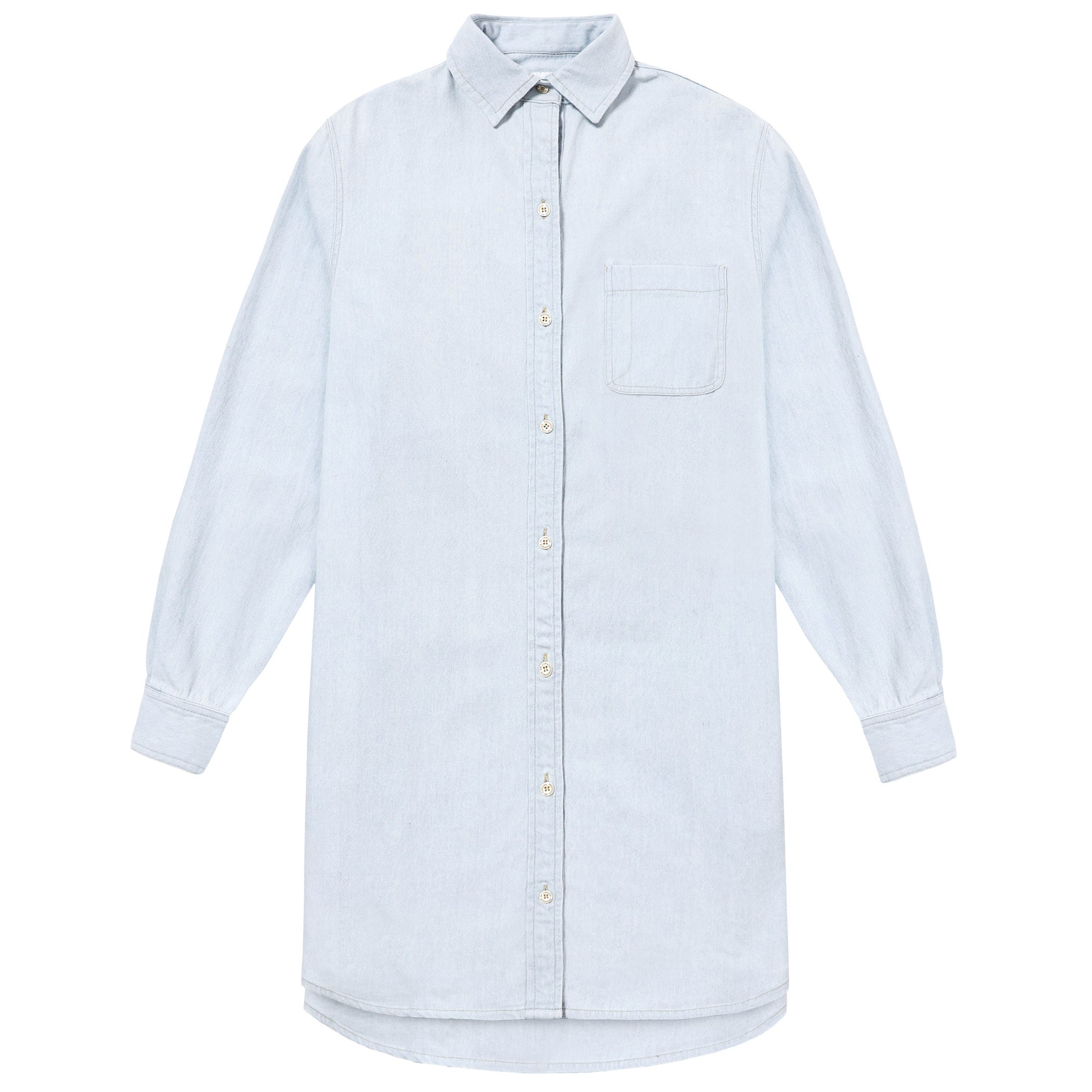 dresses plus size near me Light Wash Denim Dress - Made in Canada