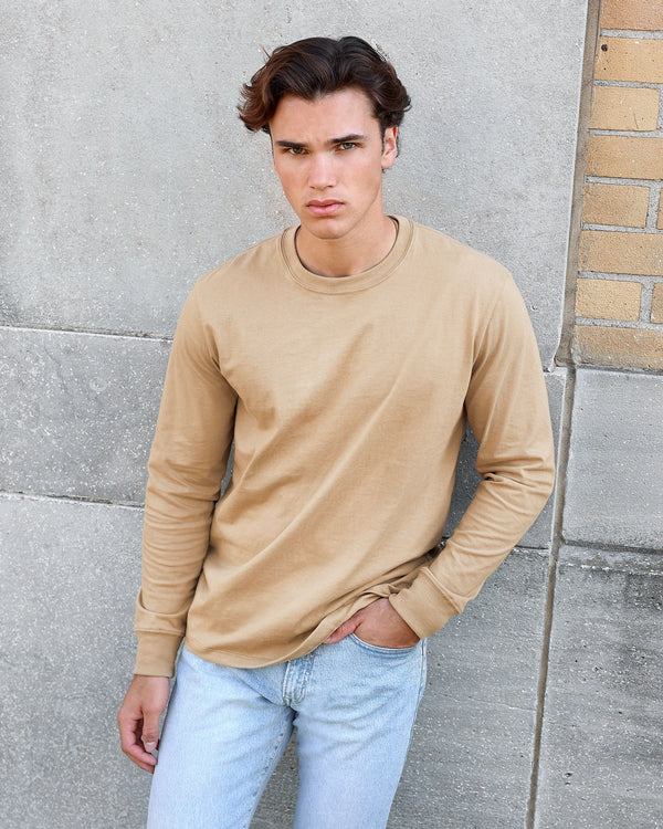 Made in Canada Monday Long Sleeve Tee Dune Khaki - Province of Canada