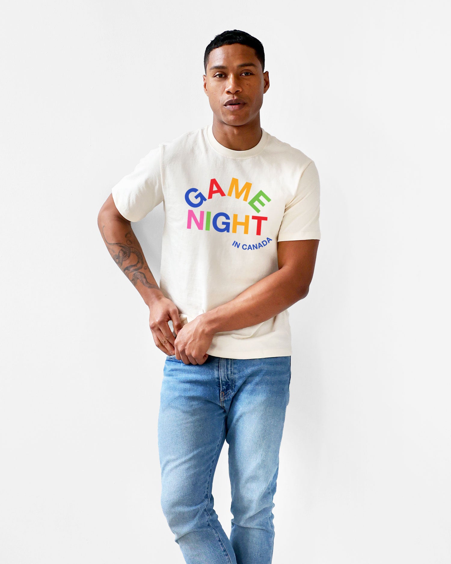 100% Cotton Made in Canada Fleece Game Night Tee T-shirt Unisex - Province of Canada