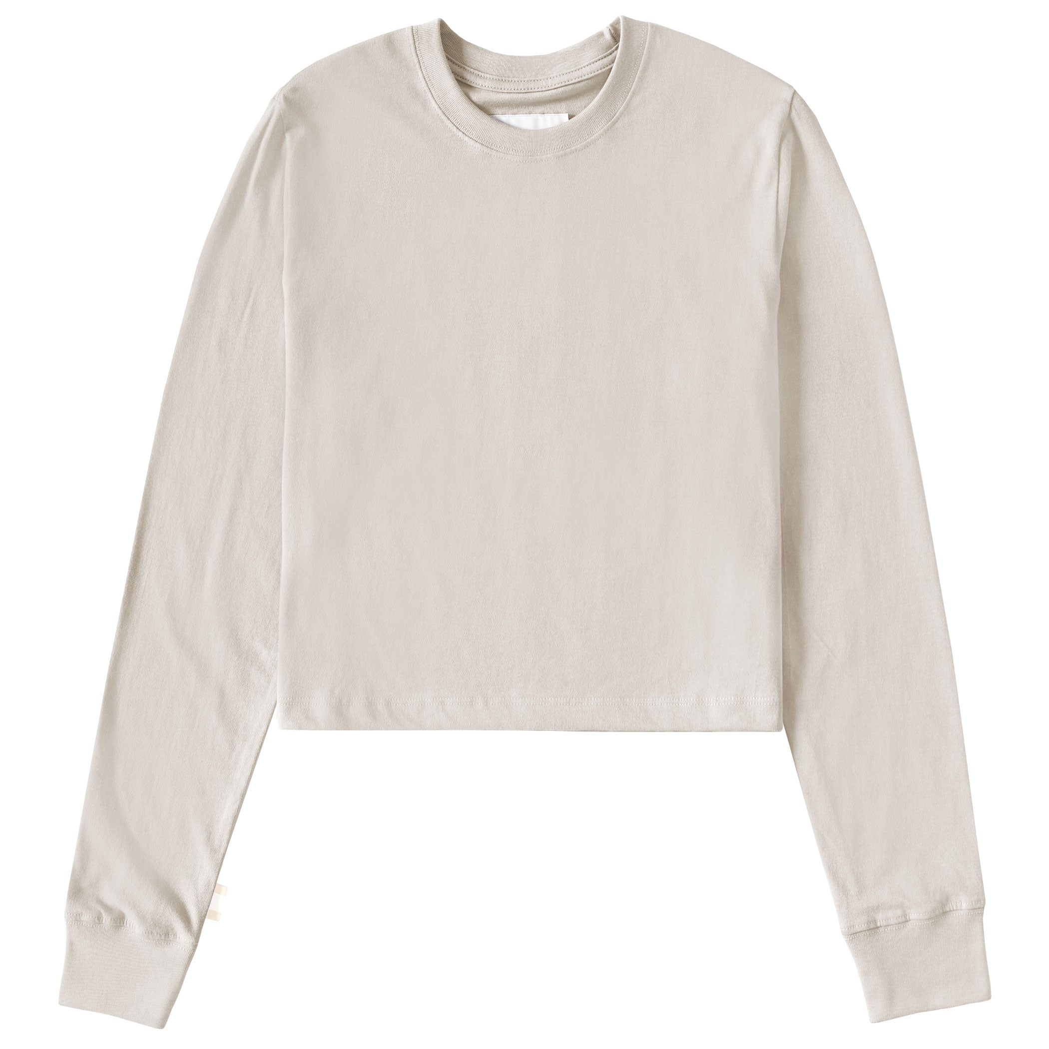 Monday Long Sleeve Crop Top Putty Made in Canada Province of