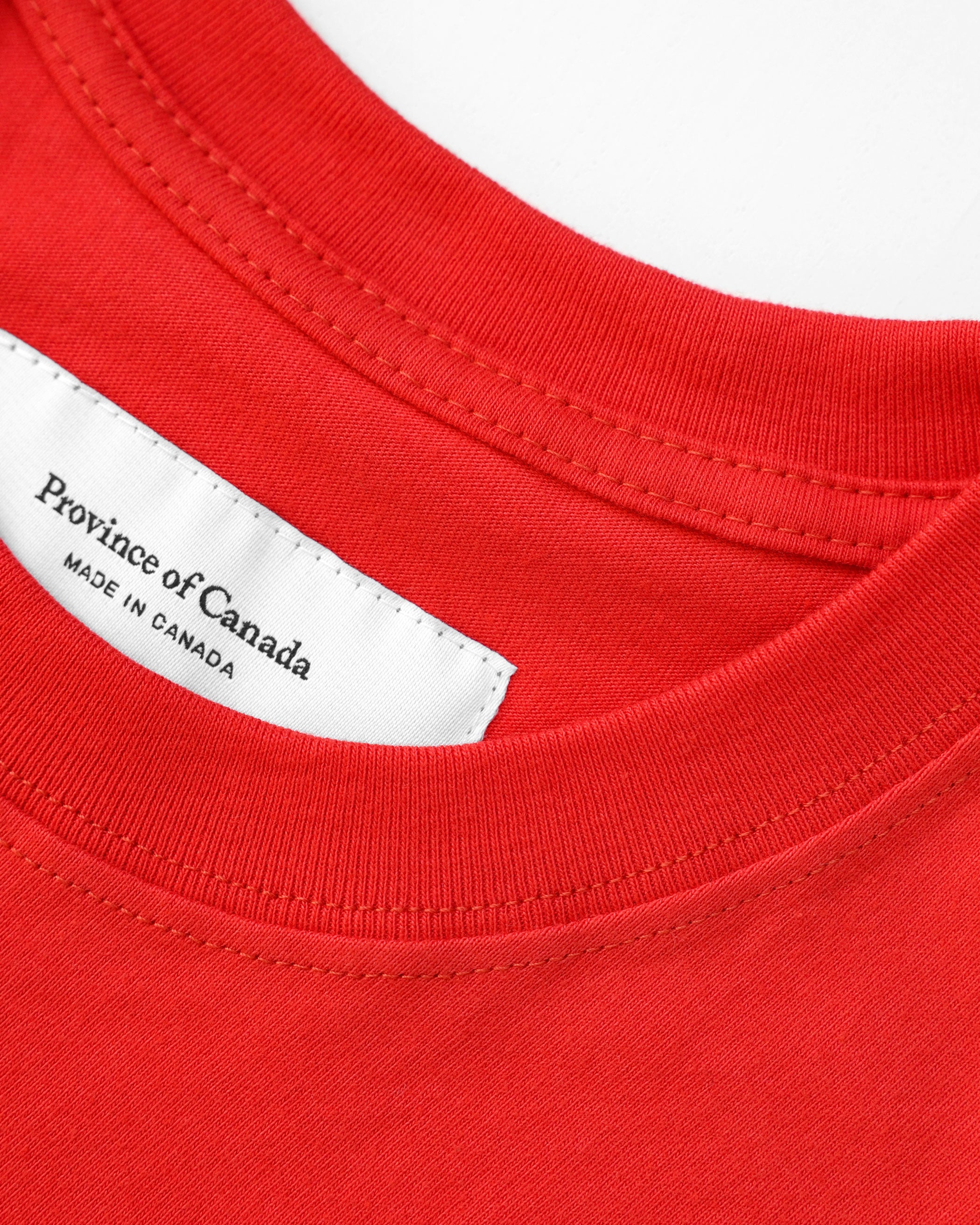 Made in Canada Organic Cotton Canada Day T-Shirt Tee Tart Red - Unisex - Province of Canada