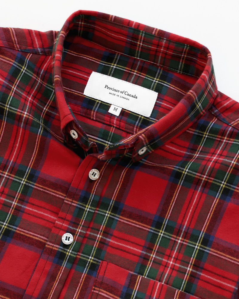 Made in Canada Plaid Flannel Shirt Red - Unisex - Province of Canada