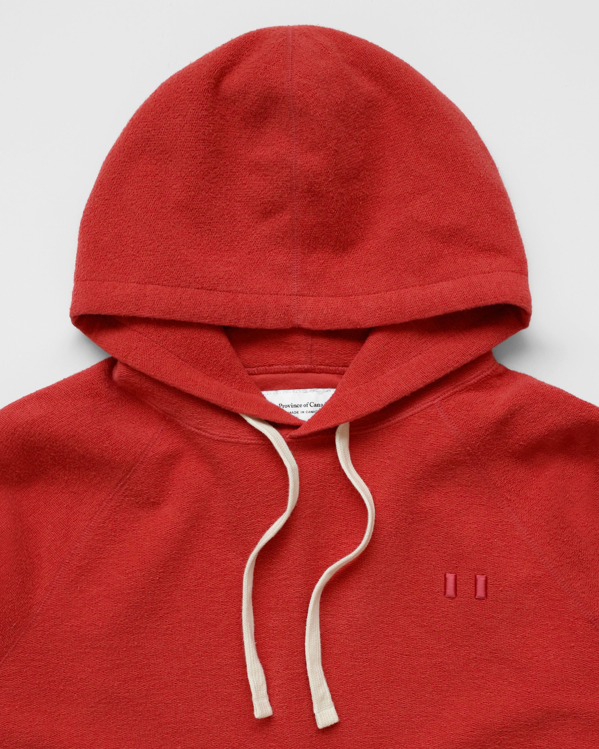 Made in Canada Reverse French Terry Hoodie Red - Unisex - Province of Canada