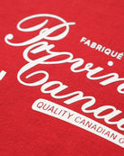 Made in Canada Fleece Script Logo Sweatshirt Red - Unisex - Province of Canada