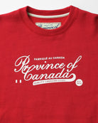 Made in Canada Fleece Script Logo Sweatshirt Red - Unisex - Province of Canada