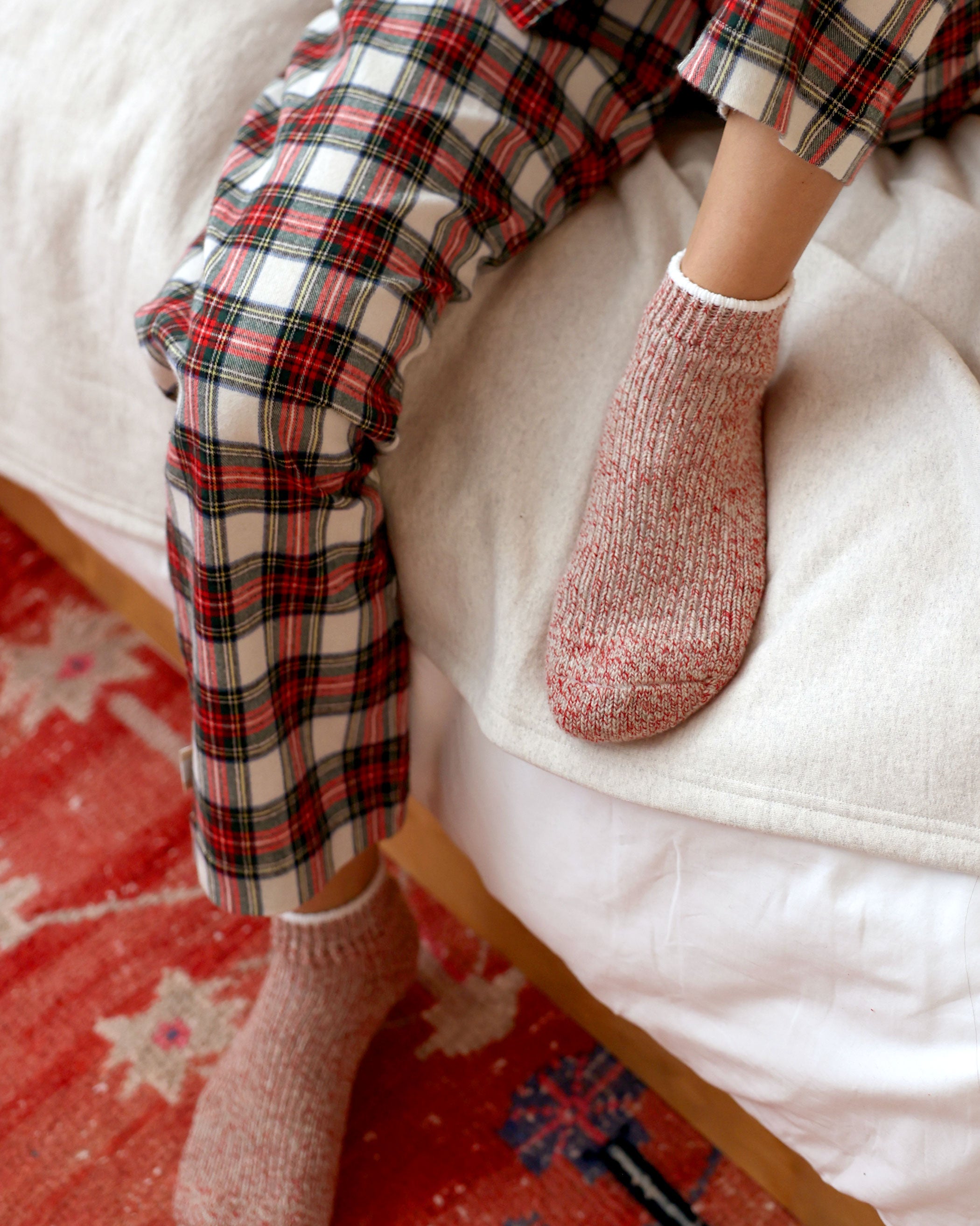 Made in Canada Slipper Sock Heather Red - Province of Canada 