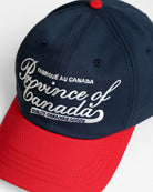 Made in Canada Script Logo Baseball Hat Navy Red - Province of Canada