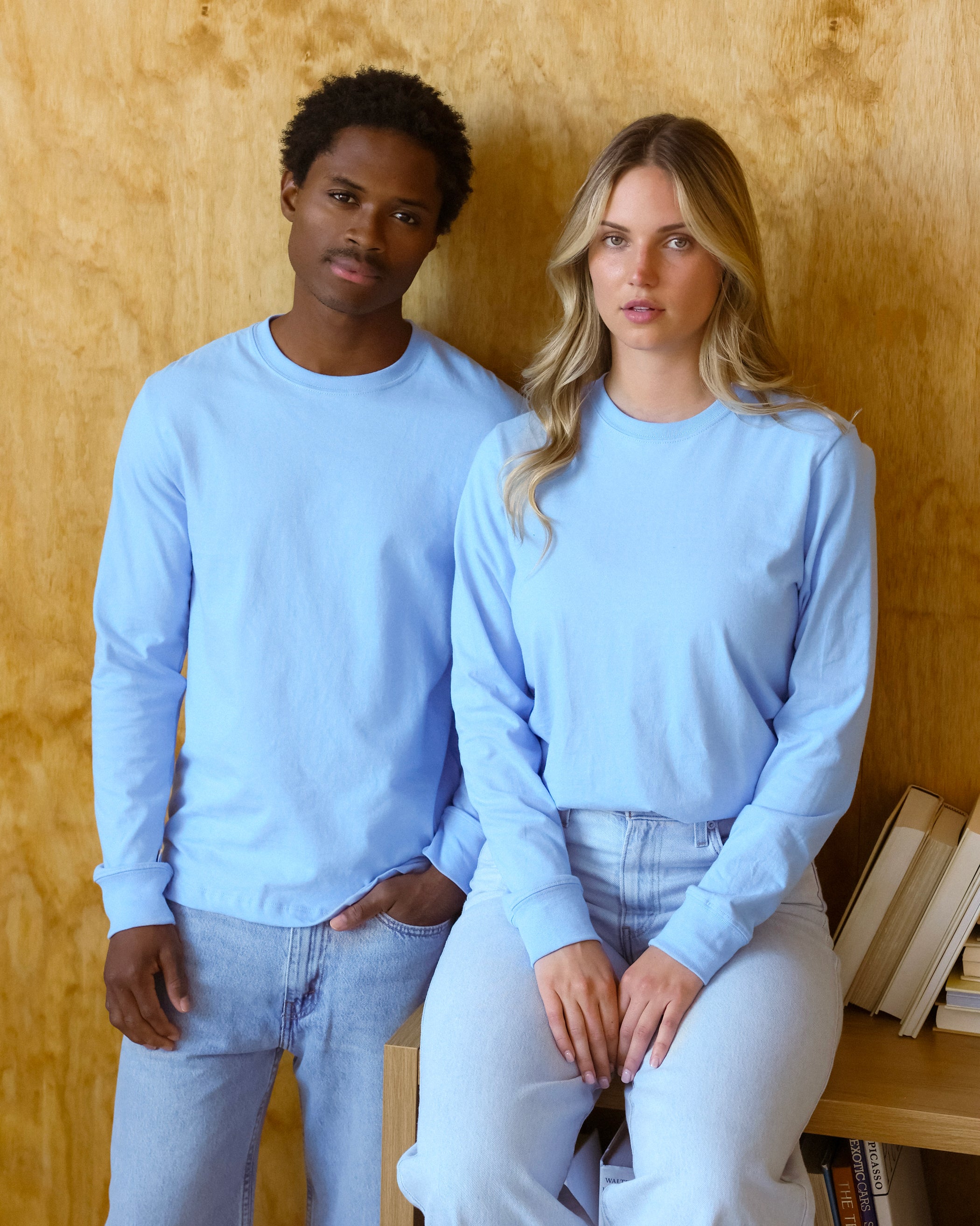 Monday Long Sleeve Tee Sky Blue - Unisex - Made in Canada