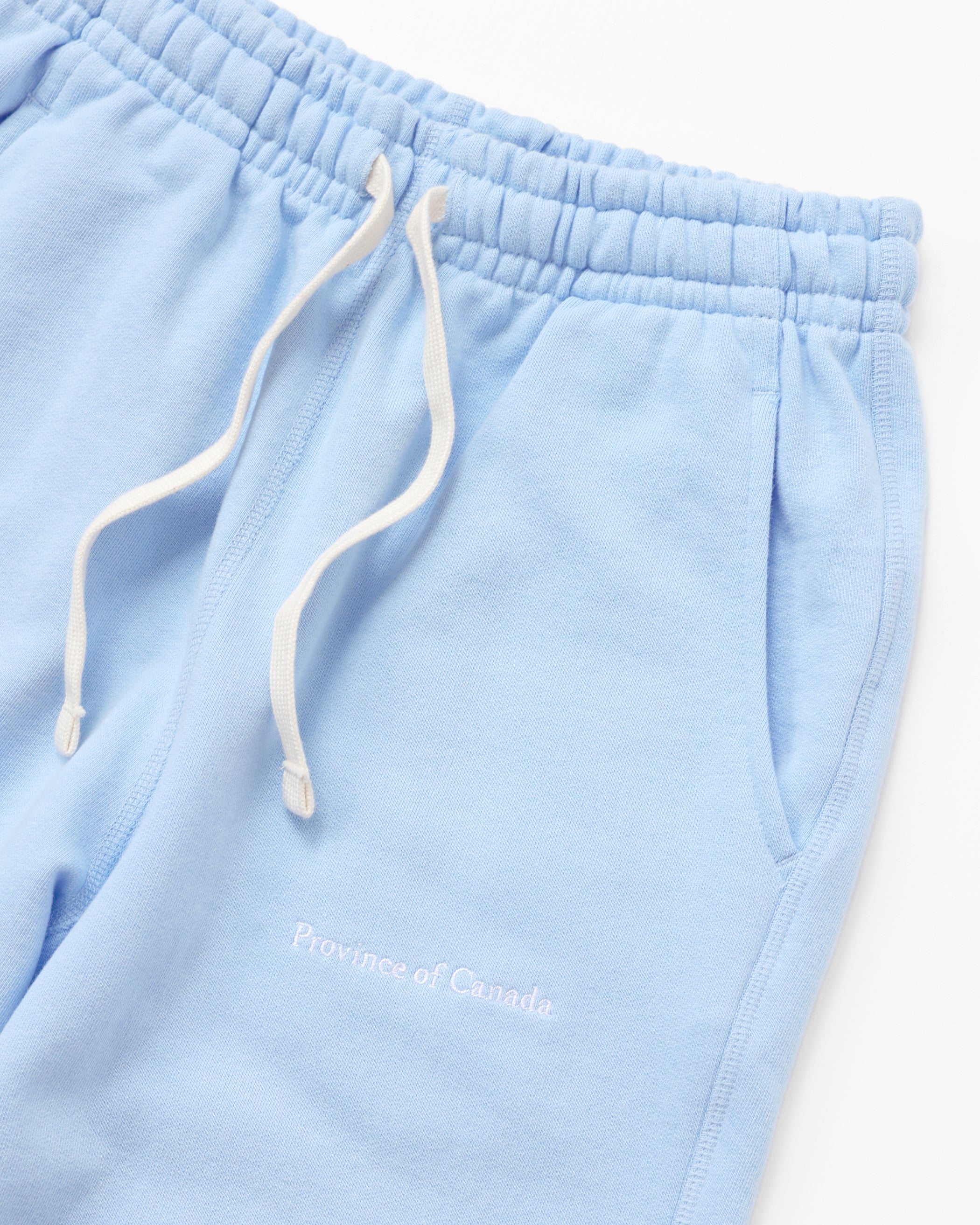 Made in Canada 100% Cotton Wide Leg Cropped French Terry Sweatpant Sky Blue - Unisex - Province of Canada