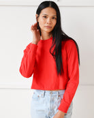 Made in Canada Monday Long Sleeve Crop Top Tart - Province of Canada