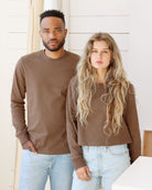 Made in Canada Monday Long Sleeve Tee Cocoa Brown - Unisex - Province of Canada