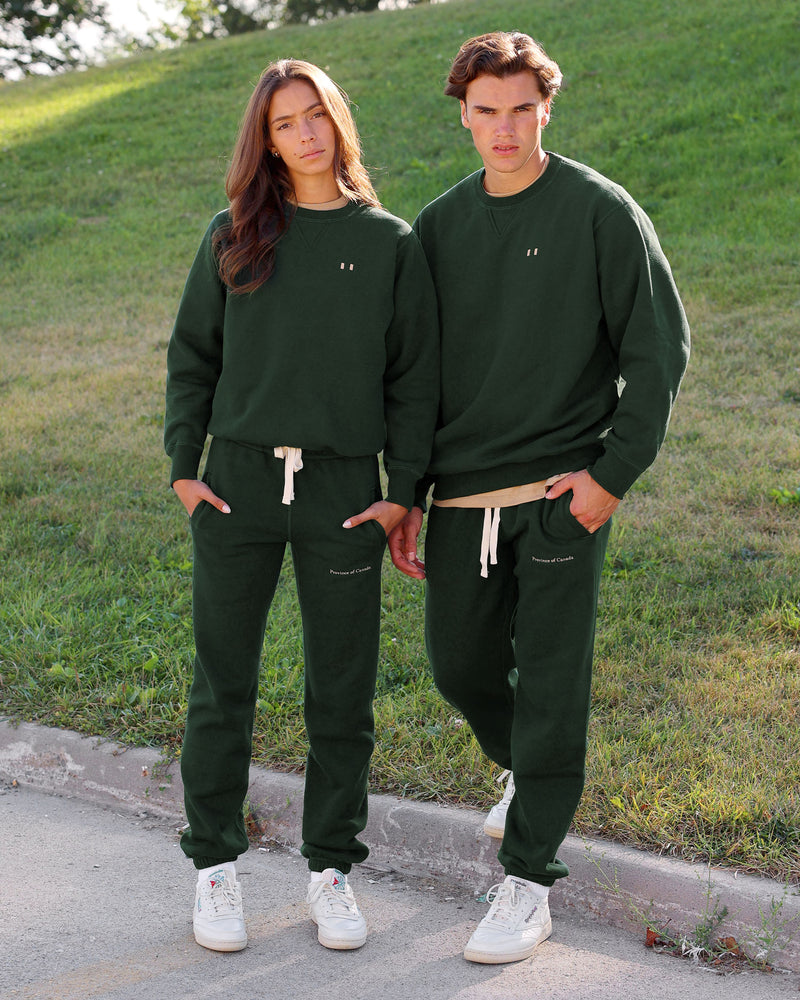 Made in Canada Lounge Fleece Sweatshirt Forest Unisex - Province of Canada