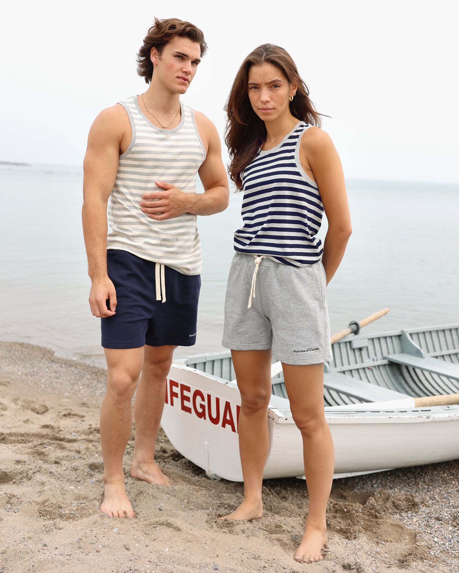 Made in Canada Tuesday Tank Top Navy Stripe Unisex - Province of Canada