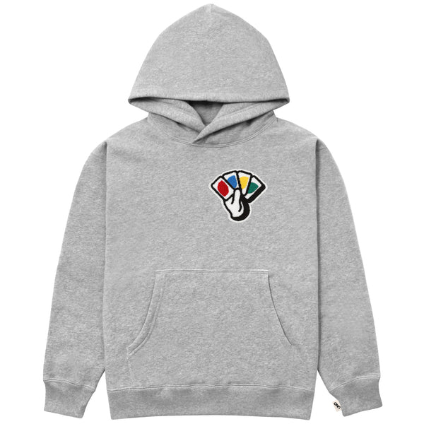 Uno Draw 4 Fleece Hoodie Heather Grey - Made in Canada - Province of Canada