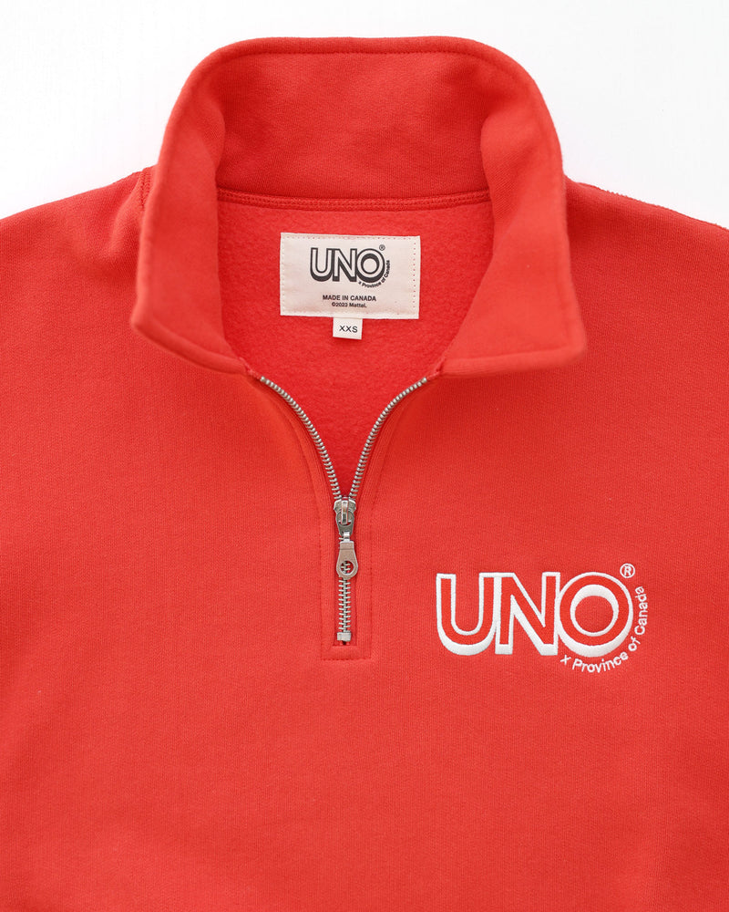 Uno Half Zip Tart Red - Made in Canada - Province of Canada