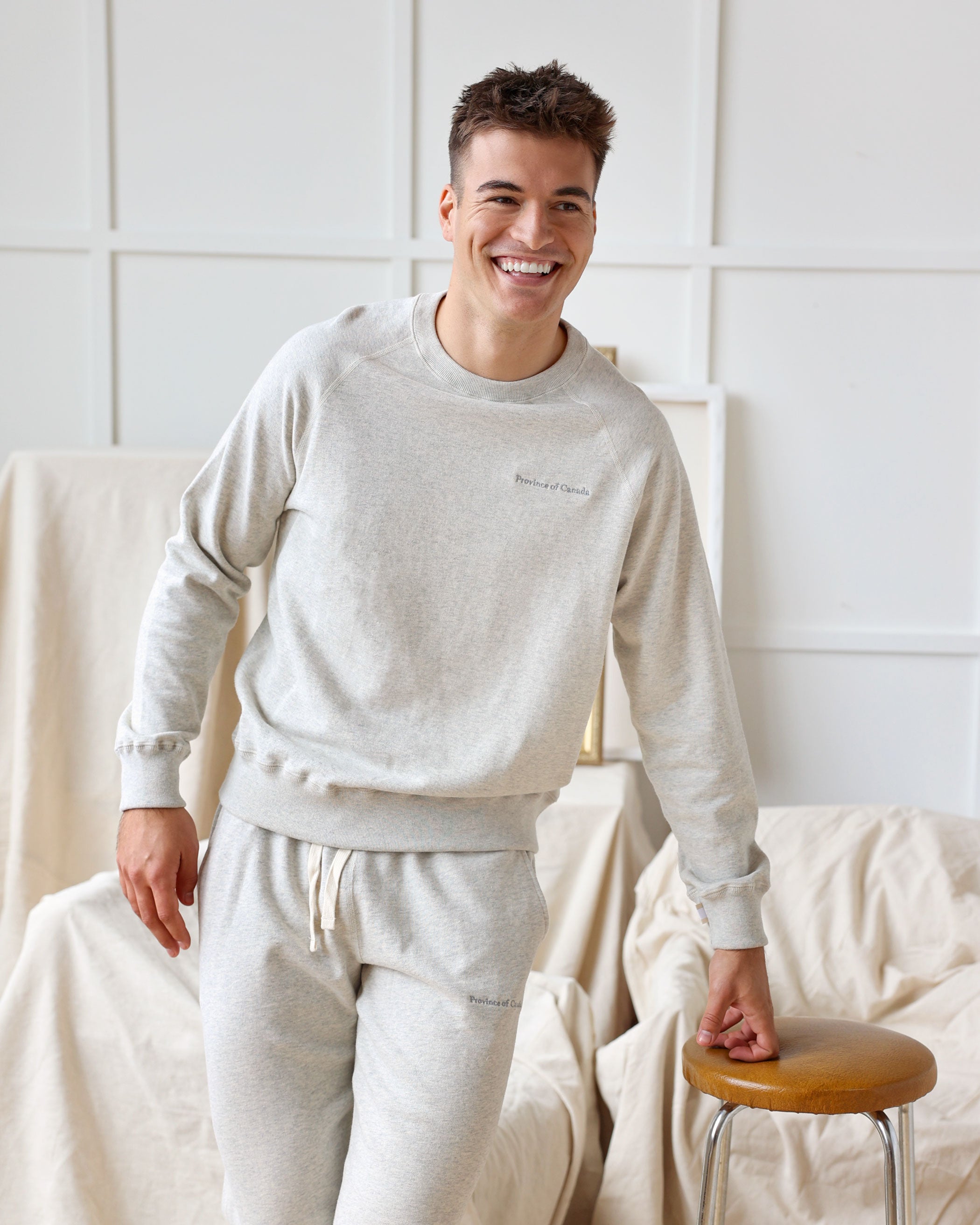 Made in Canada French Terry Sweater Eggshell - Unisex - Province of Canada