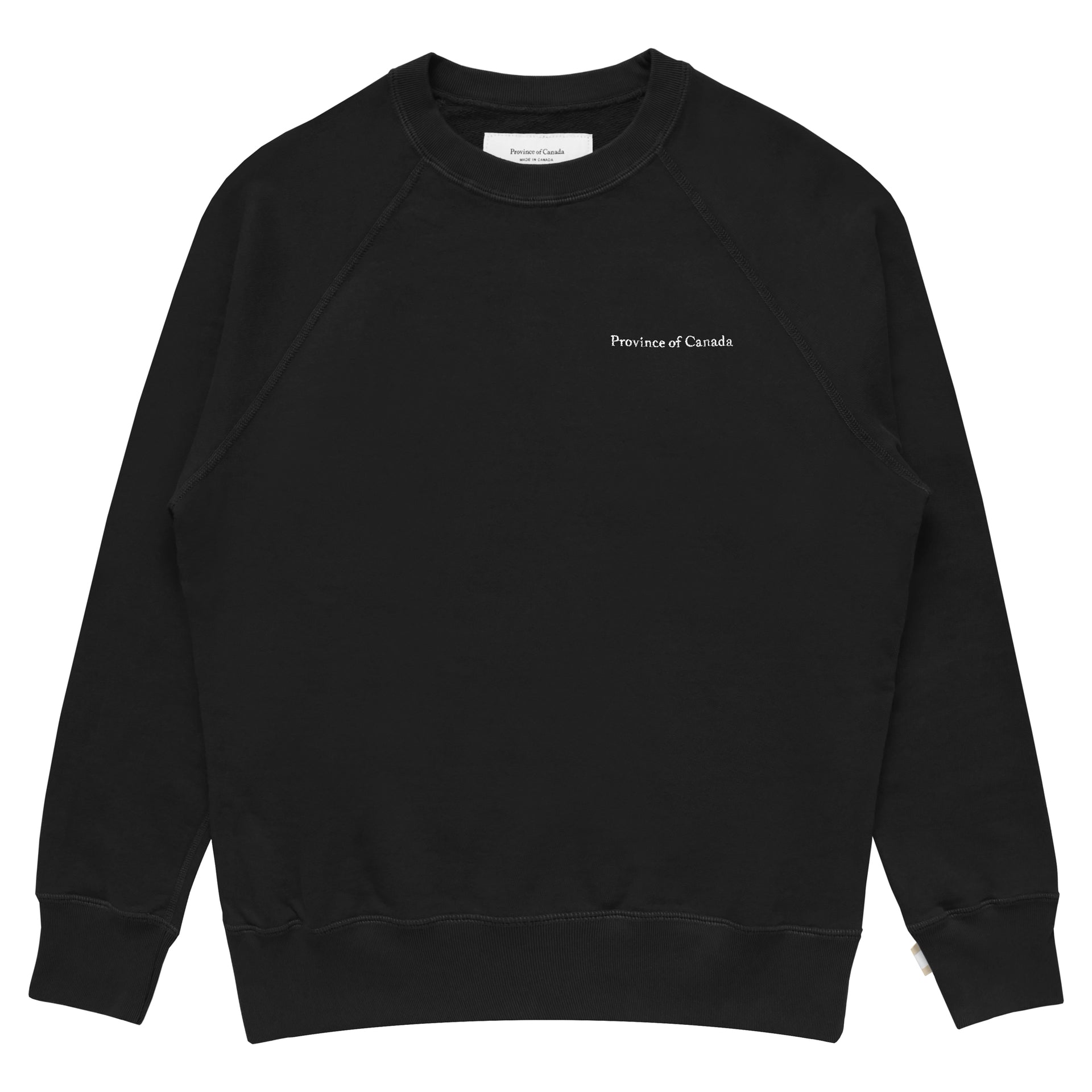 French Terry Sweatshirt Black Made in Canada Unisex – Province - Main Image