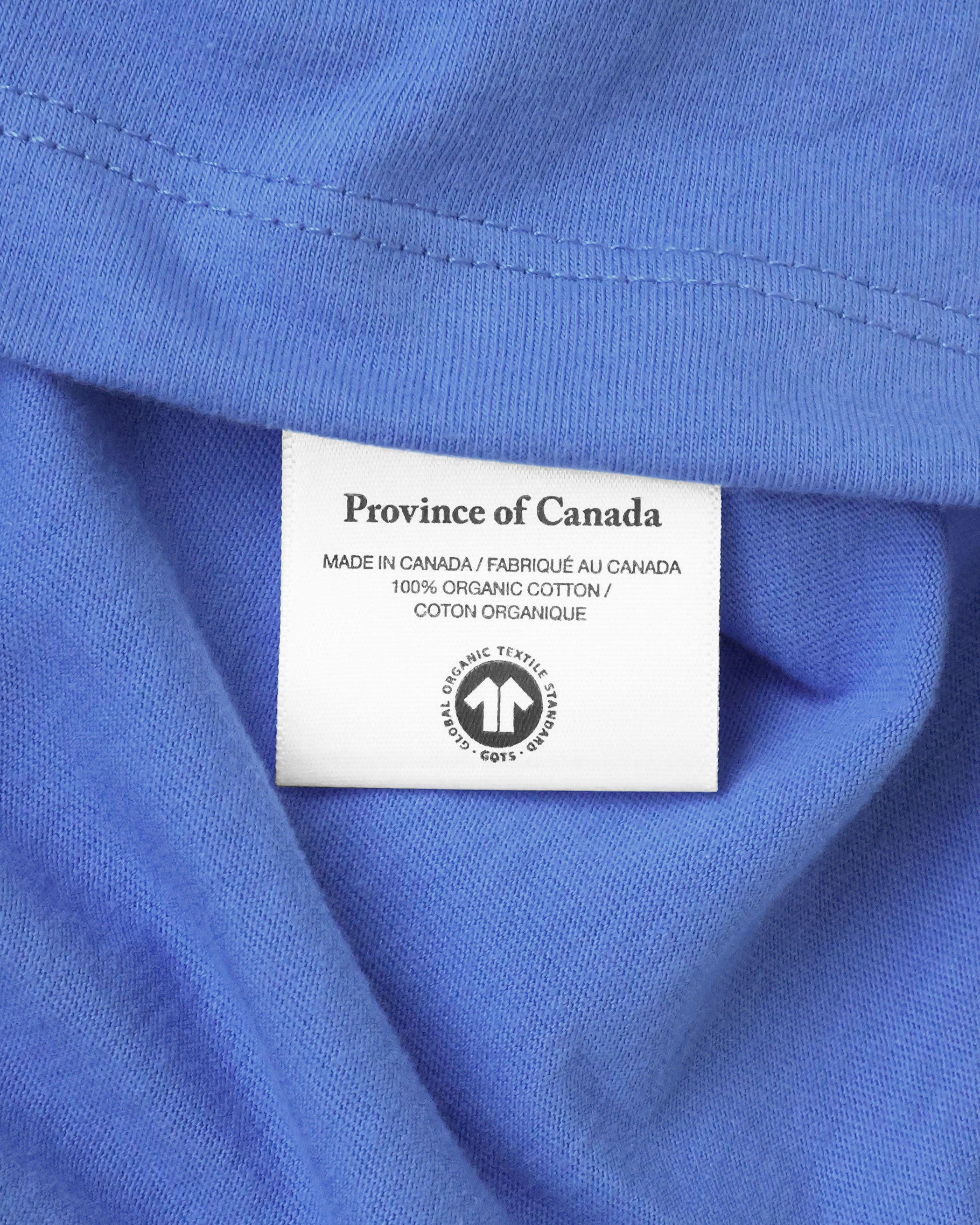 Made in Canada 100% Organic Cotton Monday Crop Top Periwinkle - Unisex - Province of Canada 