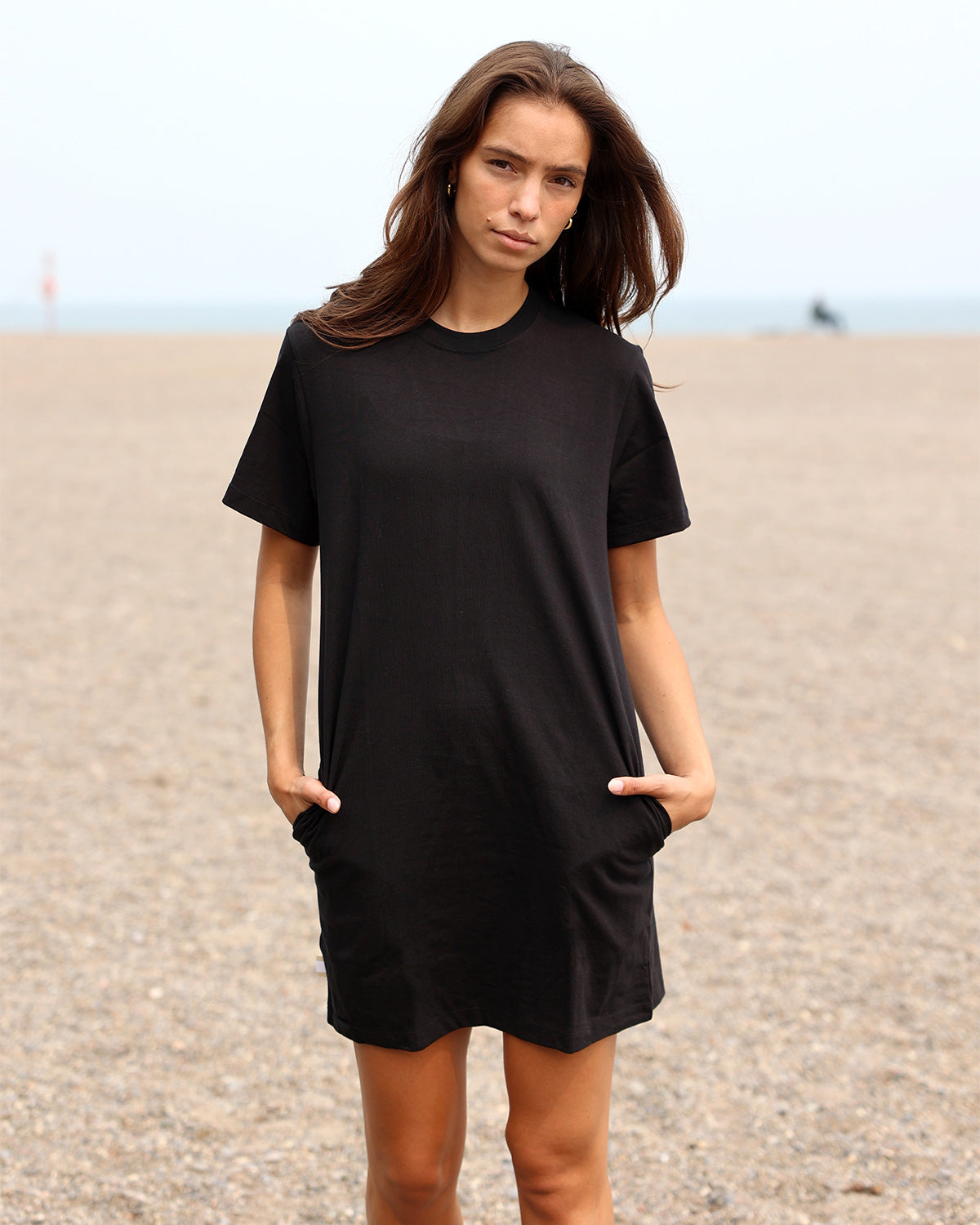 Pocket T-Shirt Dress Black - Made in Canada - Province of Canada