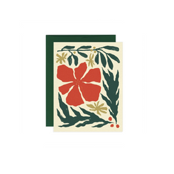 Poinsettia Christmas Greeting Card - Made in Canada - Province of Canada