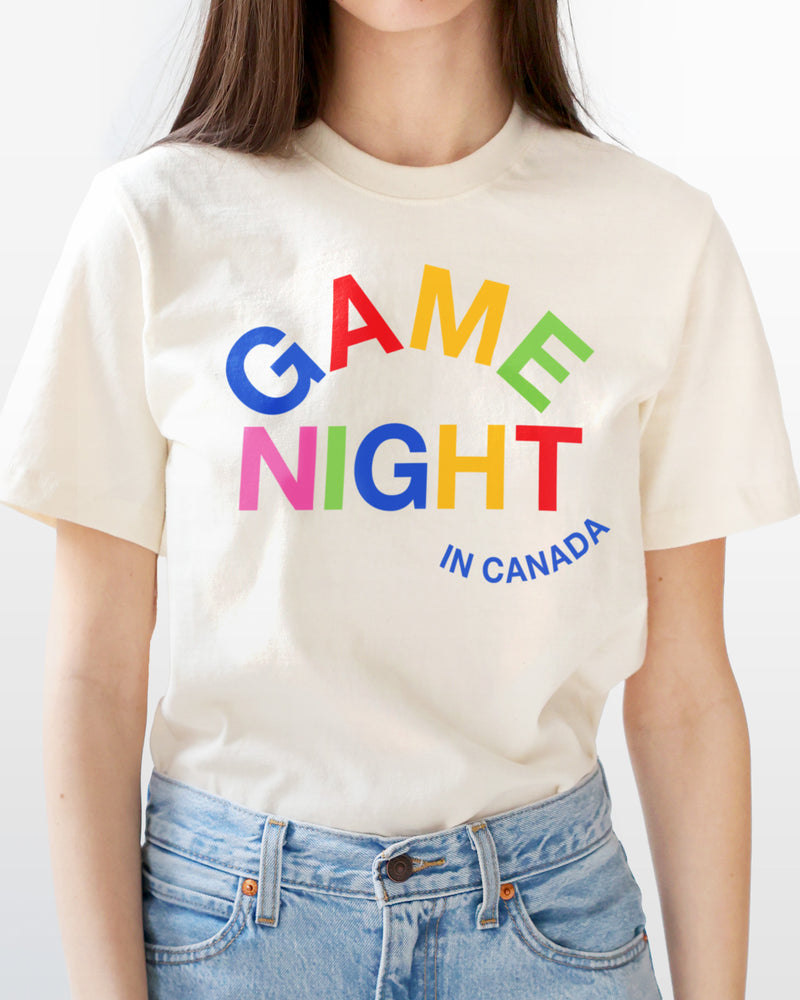 100% Cotton Made in Canada Fleece Game Night Tee T-shirt Unisex - Province of Canada