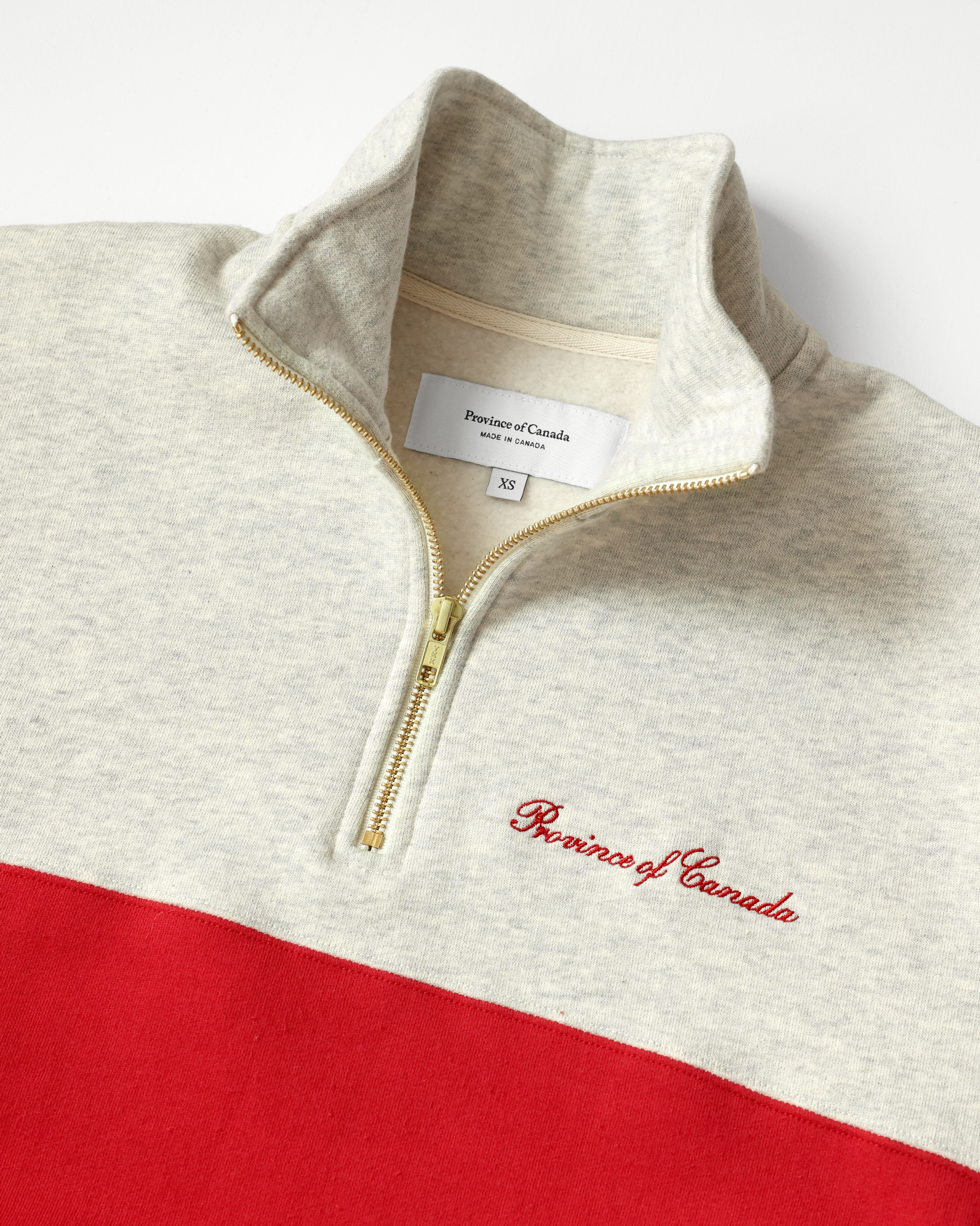 Made in Canada Club Fleece Half Zip Red - Unisex - Province of Canada