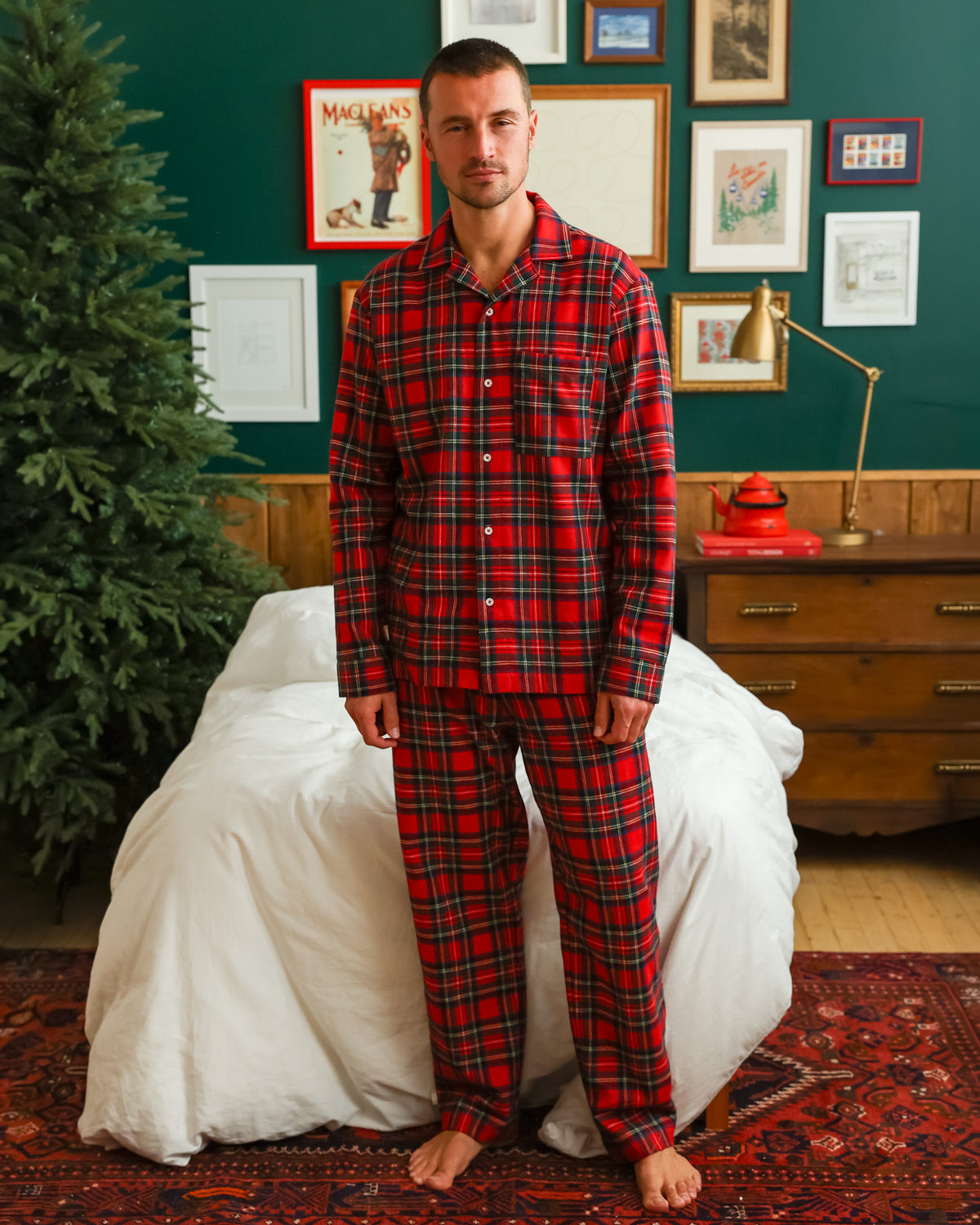 Made in Canada 100% Cotton Noel Plaid Flannel Pyjama Pant - Unisex - Province of Canada