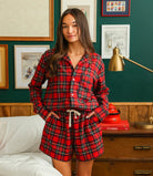 Made in Canada 100% Cotton Noel Plaid Flannel Pyjama Short - Womens - Province of Canada