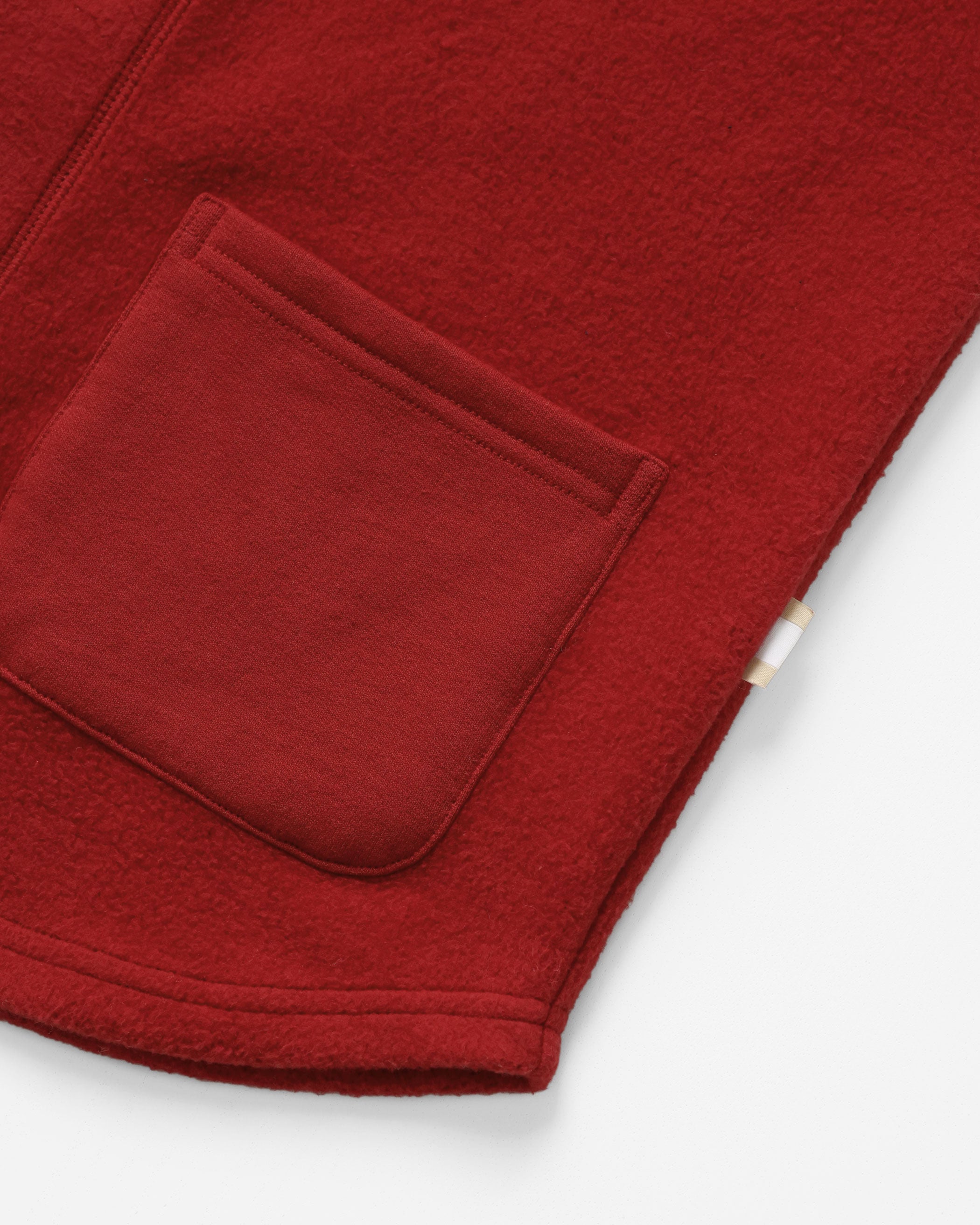Made in Canada 100% Cotton Reverse Fleece Overshirt Red - Unisex - Province of Canada