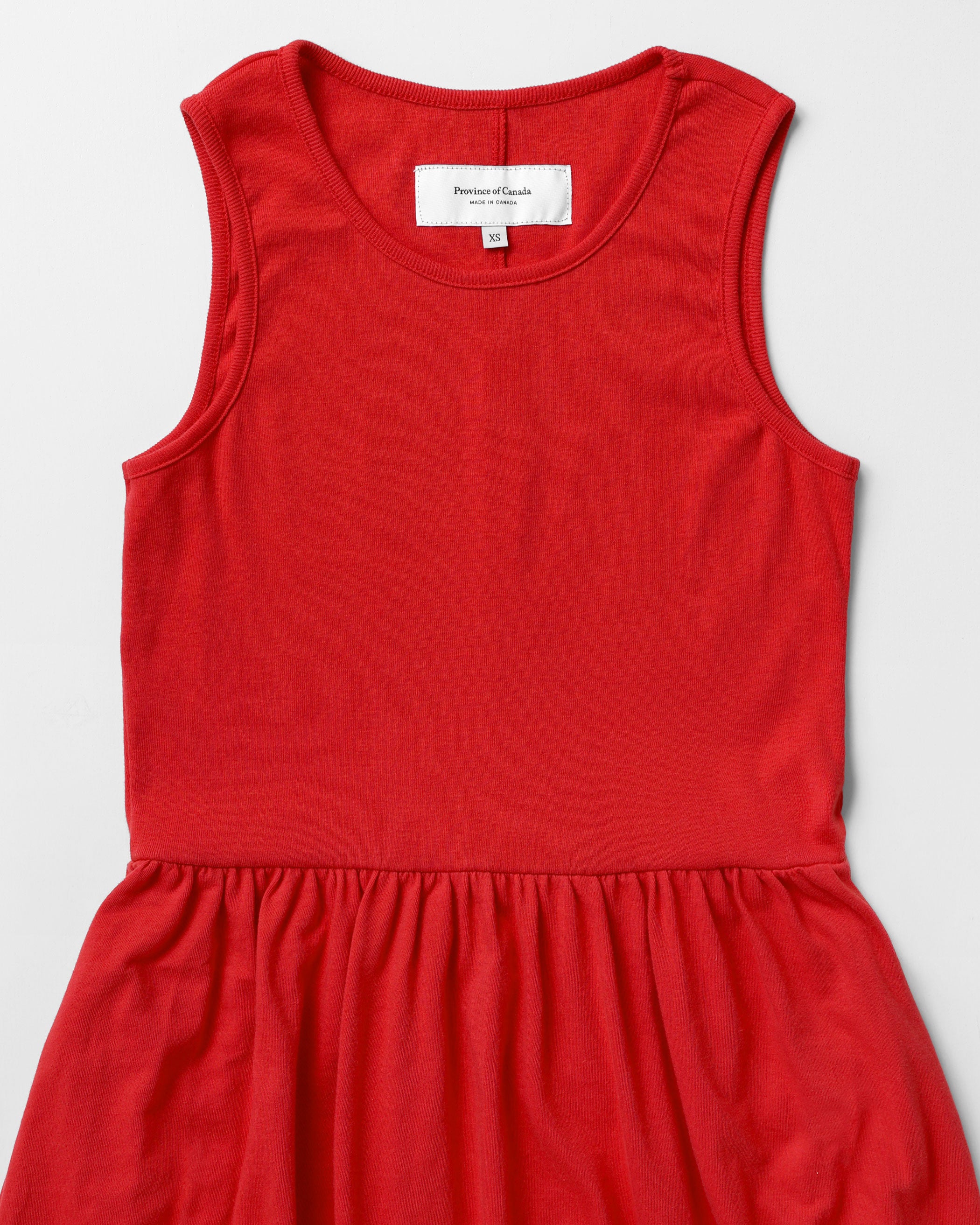 Made in Canada 100% Organic Cotton Tank Dress Red - Province of Canada 