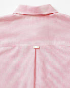 Made in Canada 100% Cotton Boxy Oxford Stripe Shirt Red - Womens - Province of Canada 