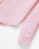 Made in Canada 100% Cotton Boxy Oxford Stripe Shirt Red - Womens - Province of Canada 