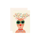 Reindeer Sunglasses Greeting Card - Made in Canada - Province of Canada