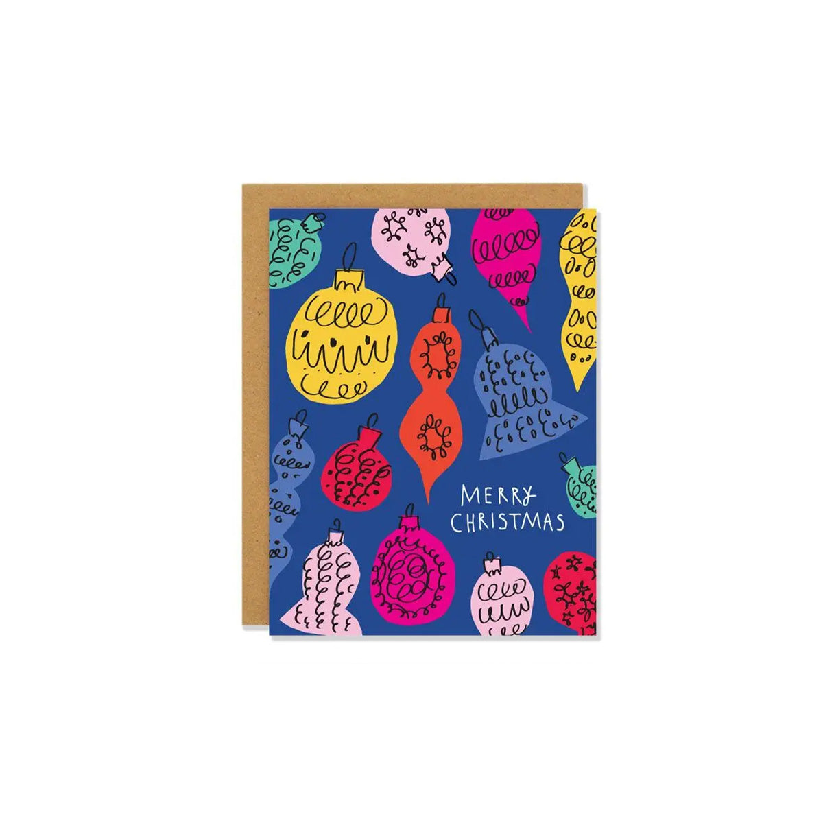 Retro Baubles Greeting Card- Made in Canada