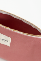 Made in Canada 100% Cotton Rosewood Pink Dusty Rose Makeup Cord Organizer Pouch - Province of Canada